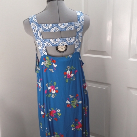 NWT Matilda Jane Sz XXL  Dress with Ladder Back, Floral Midi w/ Pockets, Lagen - Picture 2 of 8
